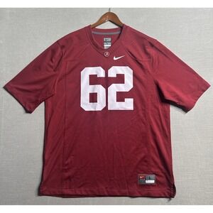 EUC Alabama Crimson Tide Nike Team Football Jersey #62 Watts Mens Size Large Red